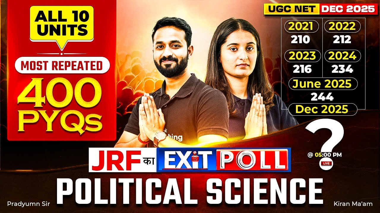 UGC NET DEC 2025 Political Science Marathon | Most Repeated PYQs | UGC ...