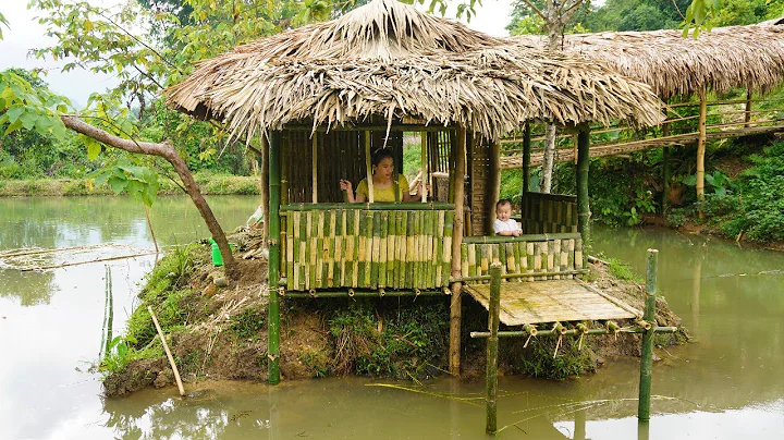 180 Days: Busy Construction - Single Mother Alone Building a Bamboo House by the Lake