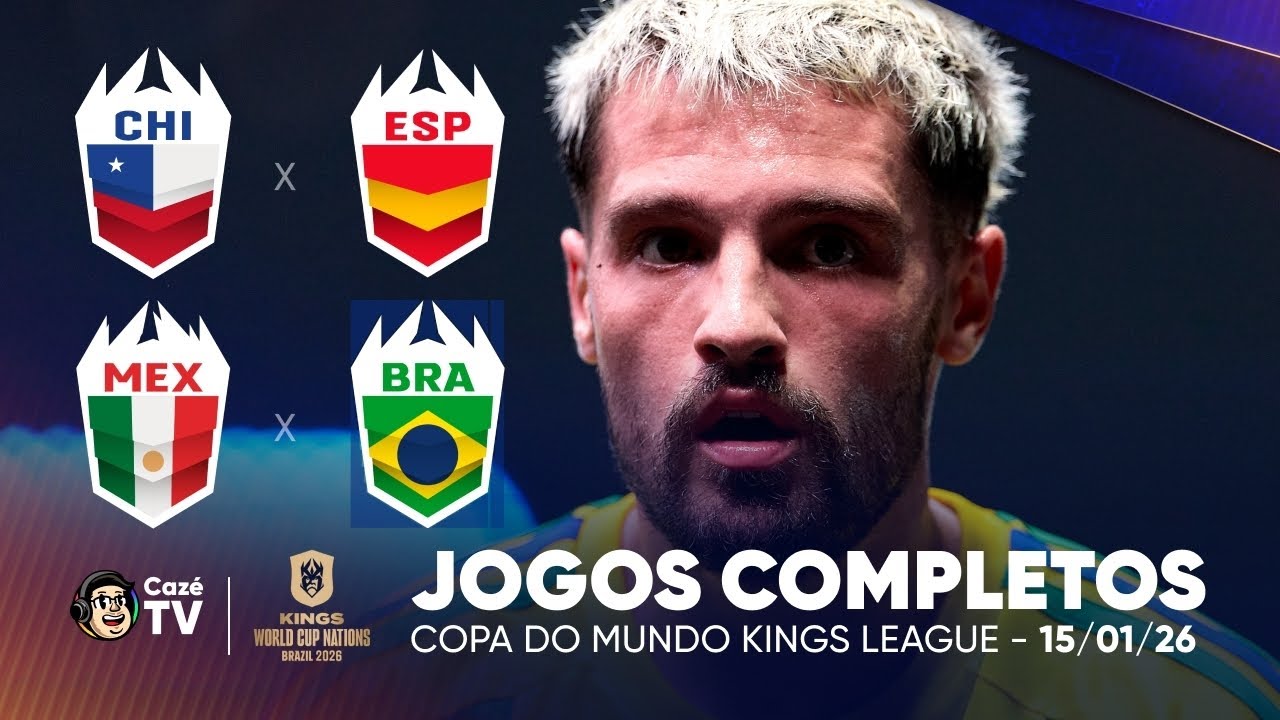 AO VIVO: CHILE X ESPANHA | NA SEQUÊNCIA TEM BRASIL X MÉXICO | COPA DO MUNDO KINGS LEAGUE 2026