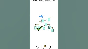Brain Out | Level No. 44 | Which cup get filled first | Solution Short #brainout #gameplay #solution