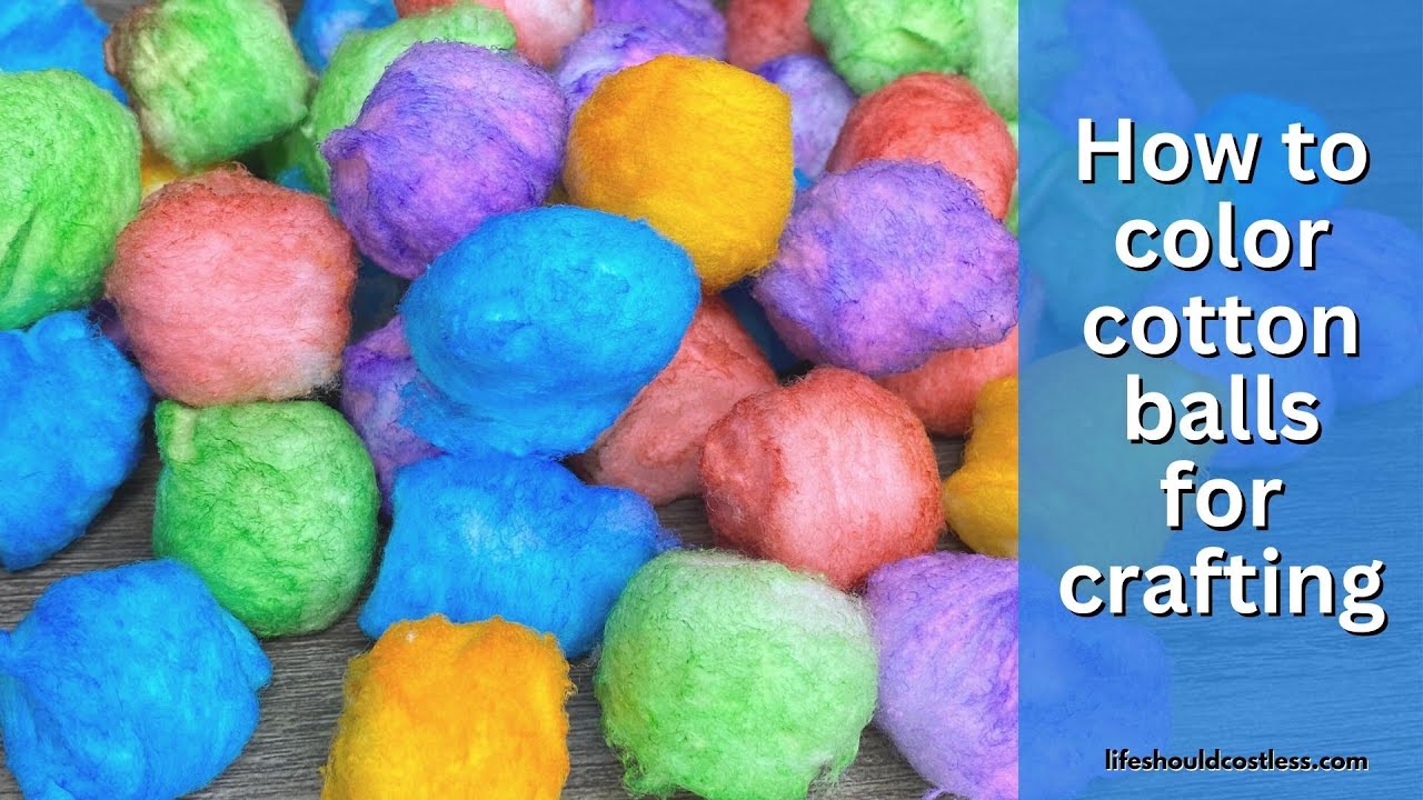 How to color cotton balls for crafting 