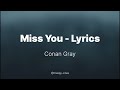 Conan Gray - Miss You Lyrics