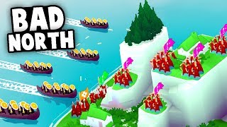 DEFENDING Against VIKING INVASIONS! Building Up Our ARMY! (Bad North Gameplay)