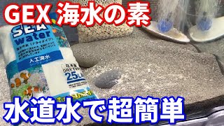 水道水で海水作ってみた！GEX海水の素があればカルキ抜き不要