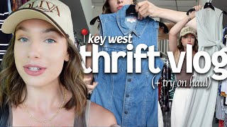 thrift with me for SPRING (on an island!! 🌴)+ try on haul | thrift vlog 33