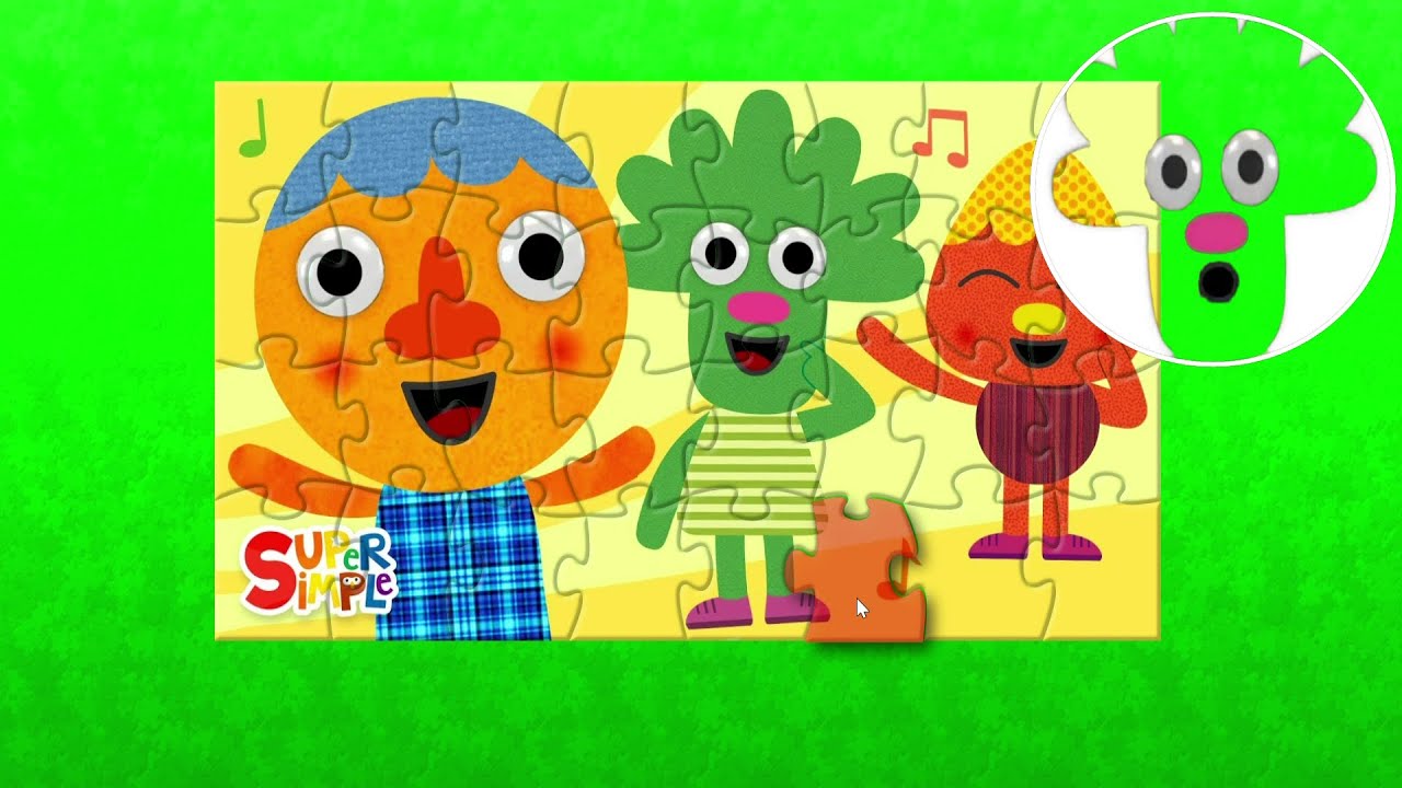 This Is A Happy Face Noodle & Pals Super Simple Songs Puzzle Top - YouTube