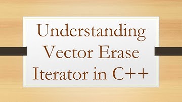 Understanding Vector Erase Iterator in C++