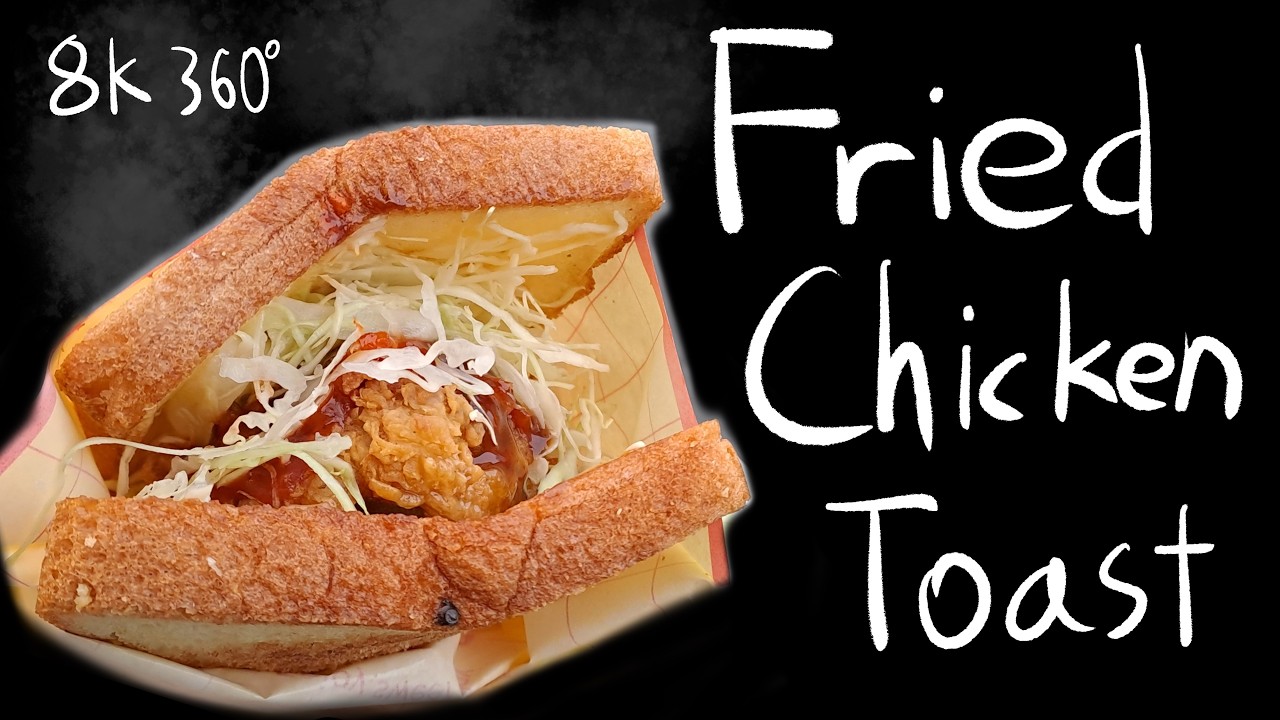Fried chicken toast: Food walking tour [Jongno] - 8K 360º