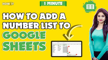How to add a number list to google sheets 2024 | Skill Wave