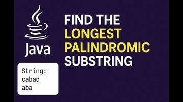 Find the Longest Palindromic Substring in Java | Coding Interview Question Explained #dsa #coding