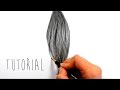 Tutorial | How to draw, shade realistic hair with graphite pencils | Emmy Kalia