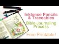 Inktense Pencils & Traceables | Bible Journaling Process