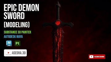 Epic Demon Sword Modeling in Maya|Dark Fantasy3D Workflow#3DModeling #MayaTutorial #GameAsset #3DArt