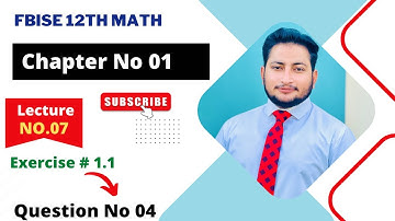 12th Class Math || Ch 1 Function and Limits || Exercise 1.1 Question no 4