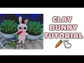 Clay cute bunny tutorial   easy clay craft idea  creations by diju  38