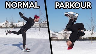 Parkour VS Normal People In Real Life (Winter Edition)