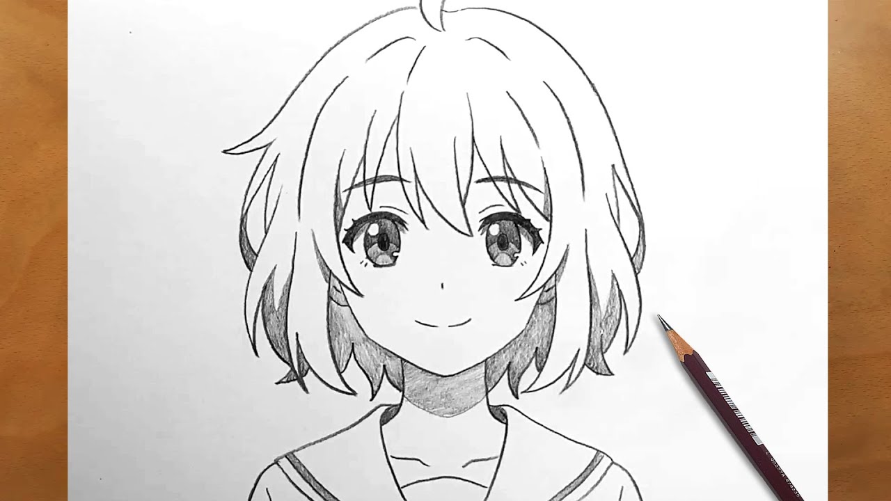 Easy Anime Drawing Tutorial for Beginners | Cute Girl Sketch