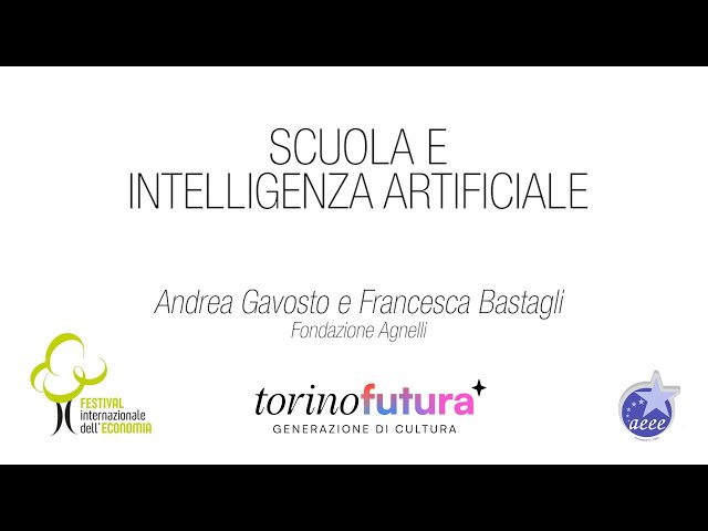 Concorso Economia 2024, Lezione 2 - Scuola e intelligenza artificiale, con A.Gavosto e F.Bastagli