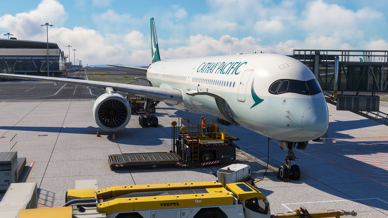 MSFS | Inibuilds Airbus A350-1041 New York JFK - Hong Kong | Landing