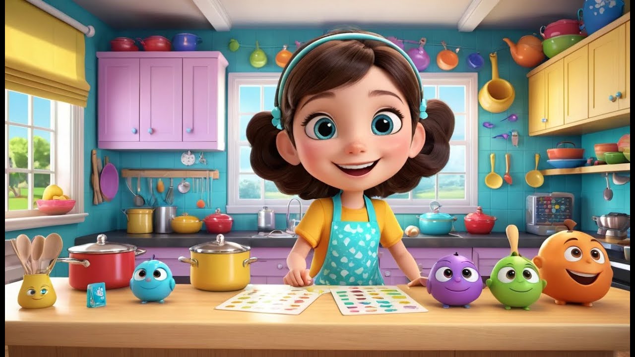 Kitchen Dance Party – Pots and Pans Beat! | Rhythmic Song for Kids | Musical Cooking Rhyme