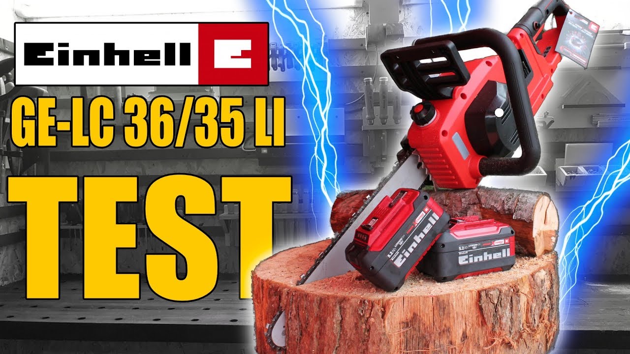 Einhell Akku kettensäge Ge lc 36/35 Test Einhell GE-LC 36/35 LI AKKU-Kettensäge - YouTube