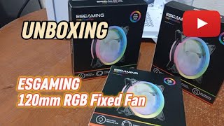 Unboxing | ESGAMING 120mm RGB Fixed Fan #unboxing #fan #pcfan #exhaustfan #computer #pc #rgb