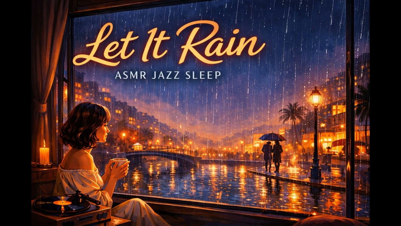 Let It Rain – ASMR Jazz Sleep | Summer Rain, Bossa Nova, Smooth Jazz 🌧️🎷