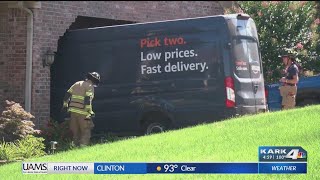 Prime pain: Amazon truck crashes into Little Rock home, driver injured
