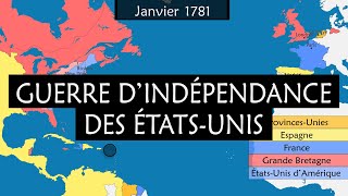 Guerre d'indépendance des États-Unis - Résumé sur cartes