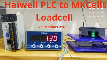 Haiwell PLC to MKCells Loadcell via Modbus Rs485
