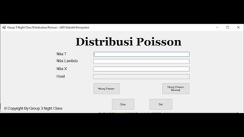 UAS Statistik Komputasi - Distribusi Poisson