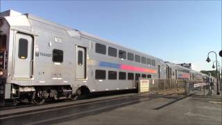 Full HD 60FPS: NJT Multilevel #7060 Leads Train 7354 in Bradley Beach 7/2/17