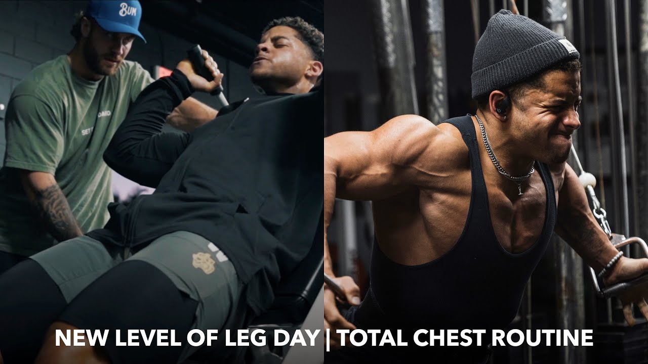 TRAINING LEGS WITH CHRIS BUMSTEAD | BIG CHEST & TRICEP WORKOUT