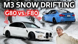 700HP BMW M3 G80 vs. 550HP M3 F80 SNOW DRIFTING  OG Schaefchen