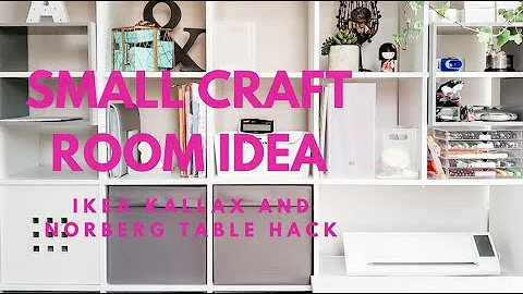 Small Craft Room Idea: IKEA Kallax and Norberg Table Hack