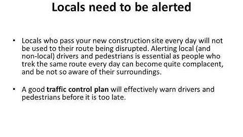 Traffic Management – For construction sites