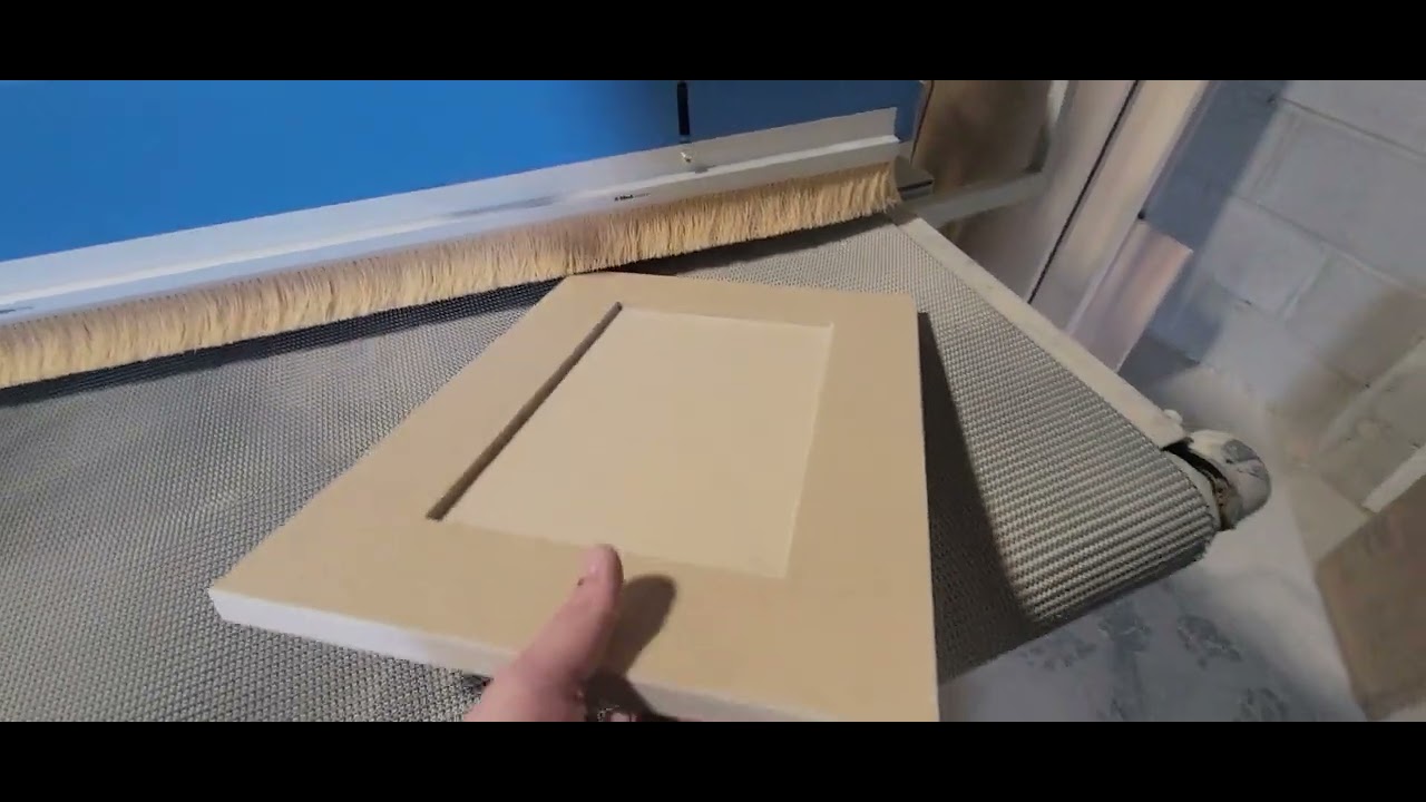 Loewer Ecosand brush sanding raw MDF doors