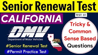 California DMV Senior Renewal Test 2024 | DMV Written Test 2024 #californiadmvtest
