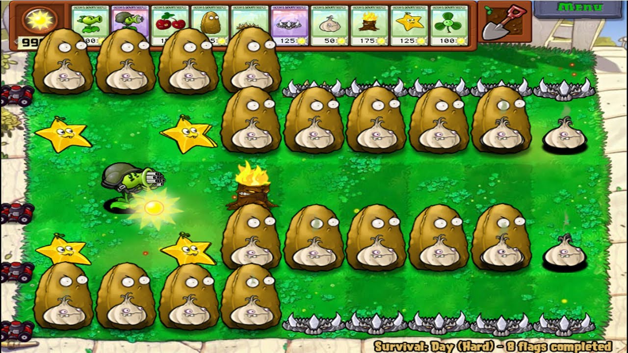 Plants vs Zombies Hack - 1 Gatling Pea vs Tall Nut vs All Zombie PVZ 3 ...
