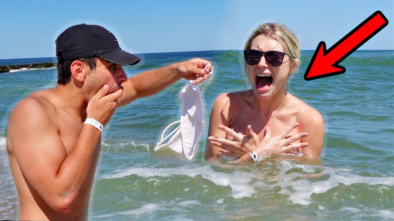 DISSOLVING BIKINI PRANK ON MY FIANCE ( IN PUBLIC) 