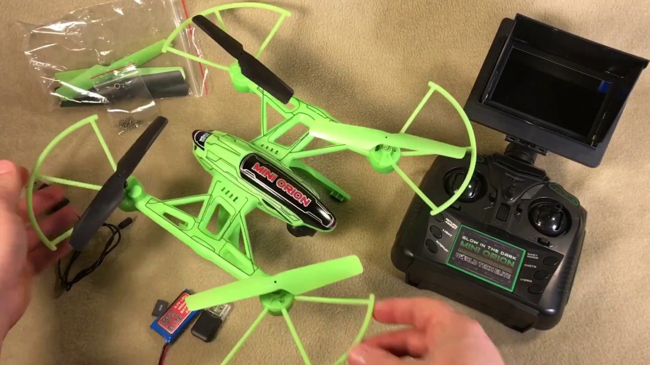 glow in the dark mini orion live feed drone