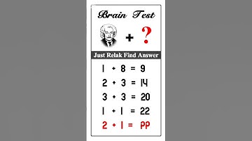 IQ Brain Test || shorts || #IQbraintest #mathpuzzle #maths #shorts