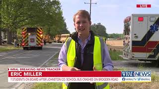 Seven students ok, drivers hospitalized after Johnston Co. bus crash