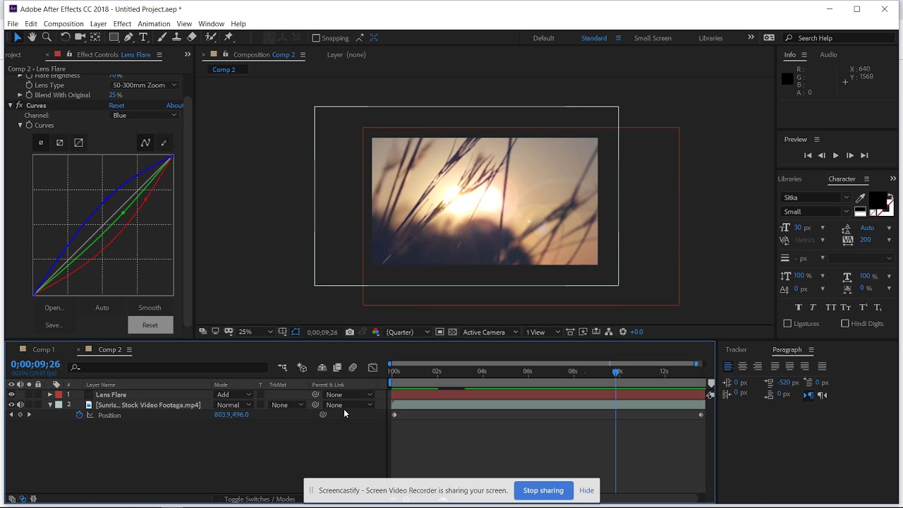 After Effects : Lens Flare tutorial - YouTube