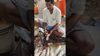 fish market #LocalMarket #FishCleaning #SeafoodLover #FreshCatch #MarketLife #VillageLife #DailyLife