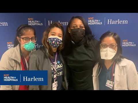 Harlem Hospital Heroes Celebrate Receiving Vaccines