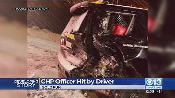 CHP Vehicle Hit Along I-80 Near Gold Run