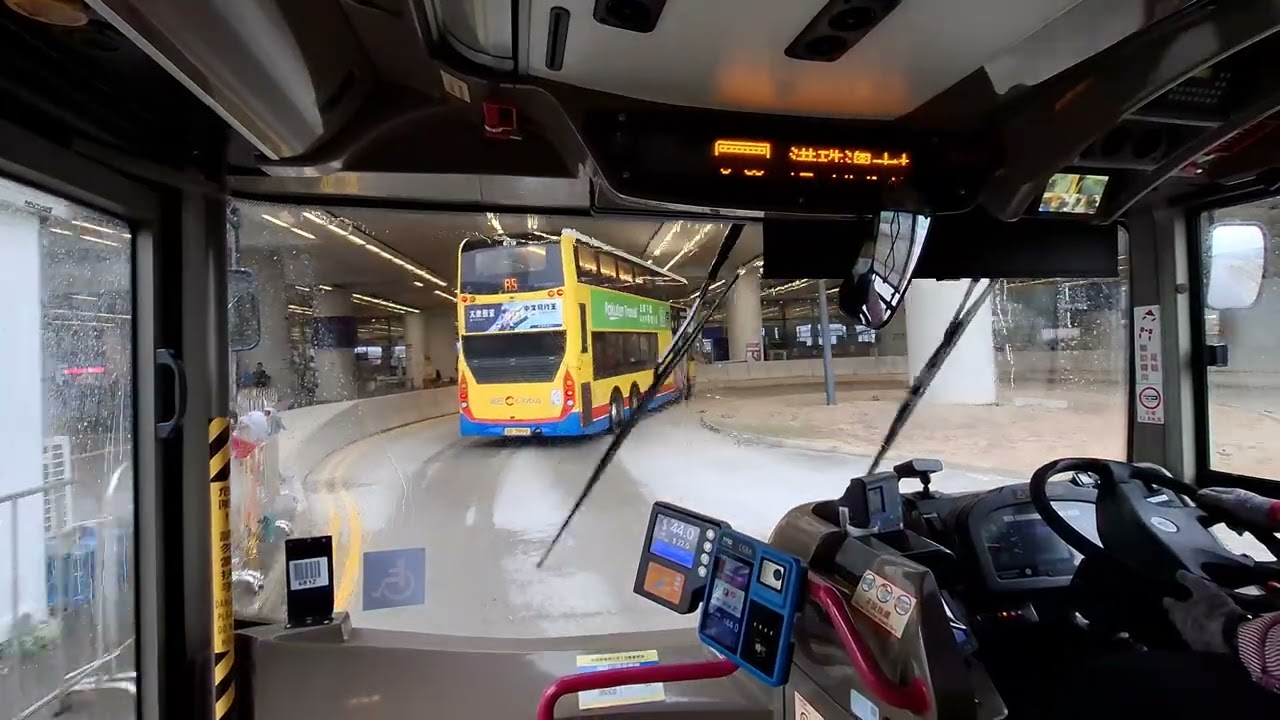 [暴燥車手·雨中劈山😆] 城巴機場快線 A26* 機場(地面運輸中心)→油塘 6812@VB1057 (下層展望) (原速) (繞經機場博覽館/航天城東路)