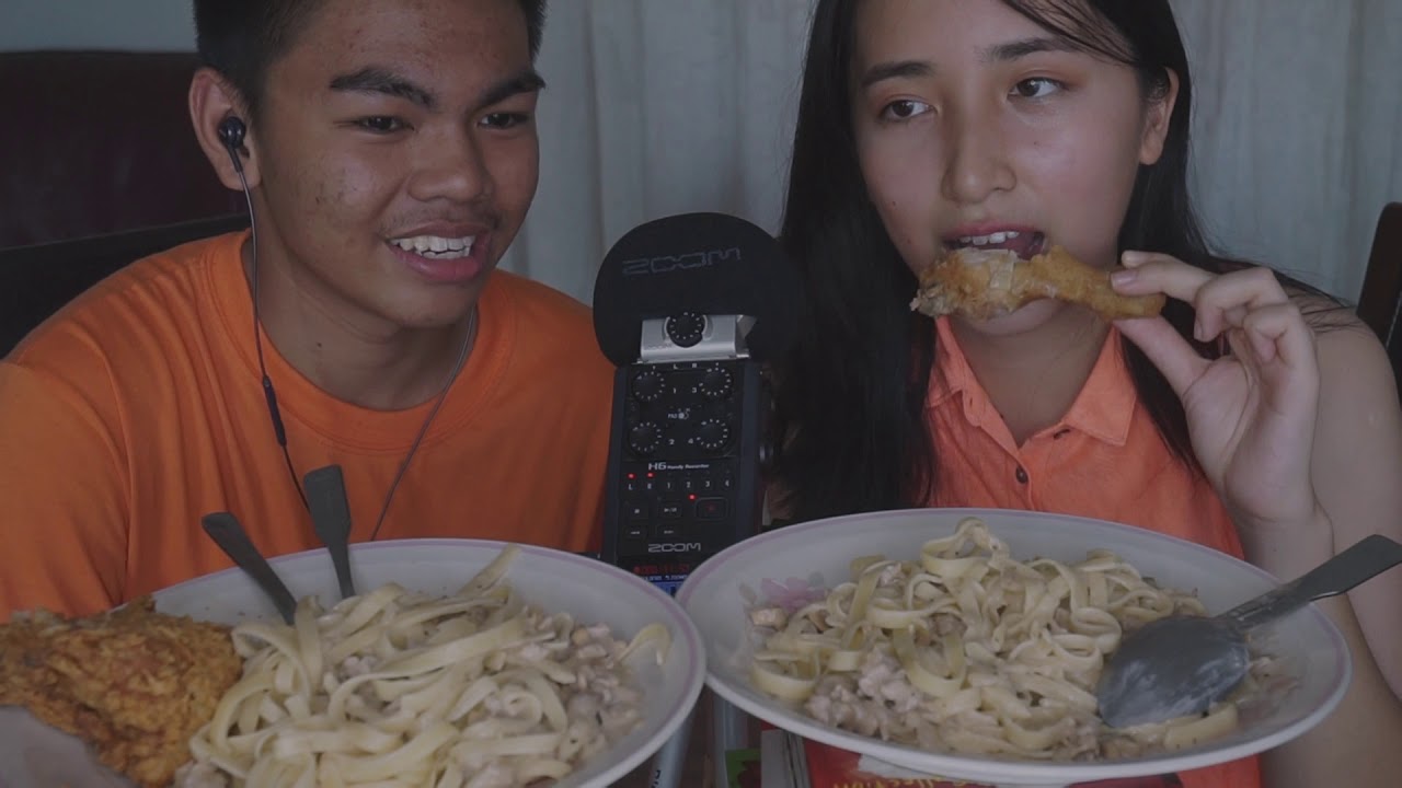 ASMR Get to know Ryanzie // Pasta Mukbang - Orange Shirt Guy💛💛