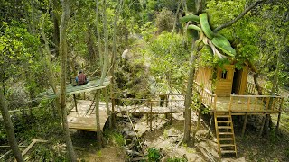 Build a cooking house and build a bridge over a small stream | Đại Ngàn Ơi